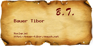 Bauer Tibor névjegykártya