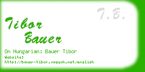 tibor bauer business card